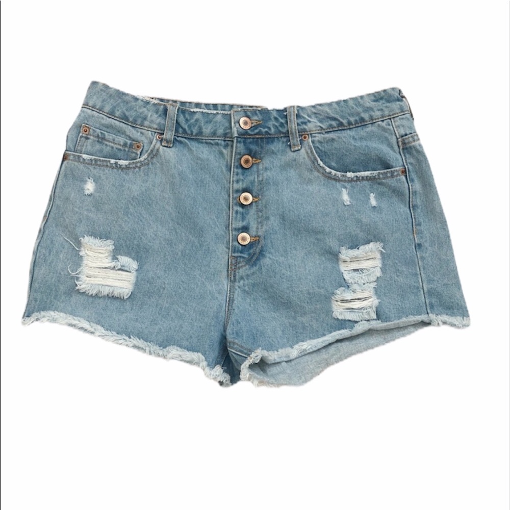 F21 HIGH RISE BUTTON FLY FESTIVAL SHORTS size 30